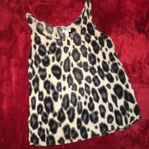 Old Navy Grey Leopard Print Tank